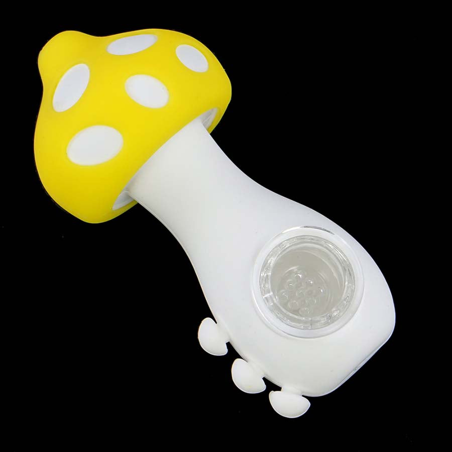 Creative Mushroom Single Hole Glass Bowl Pipe