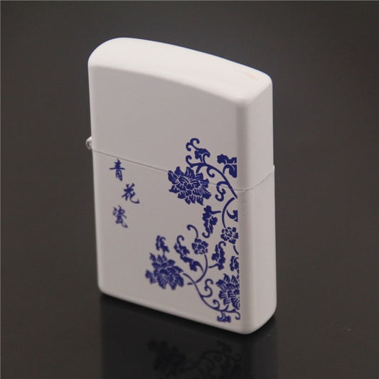 Creative white and blue porcelain kerosene lighter