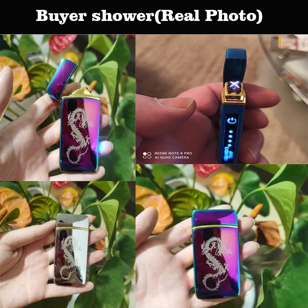 Windproof Dual Arc Plasma Rechargeable USB Lighter