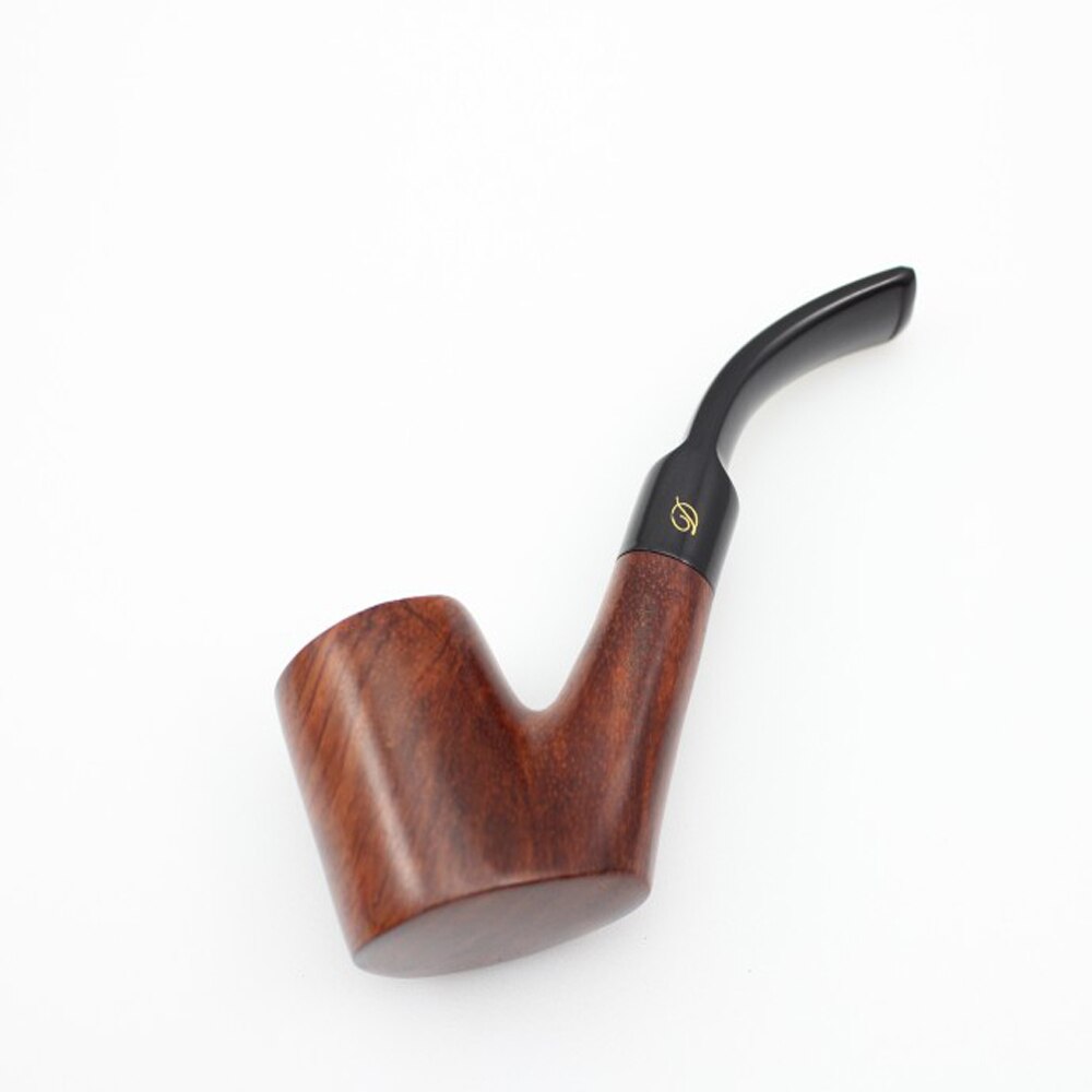 Solid RoseWood Flat bottom Smoking Pipe + Pouch