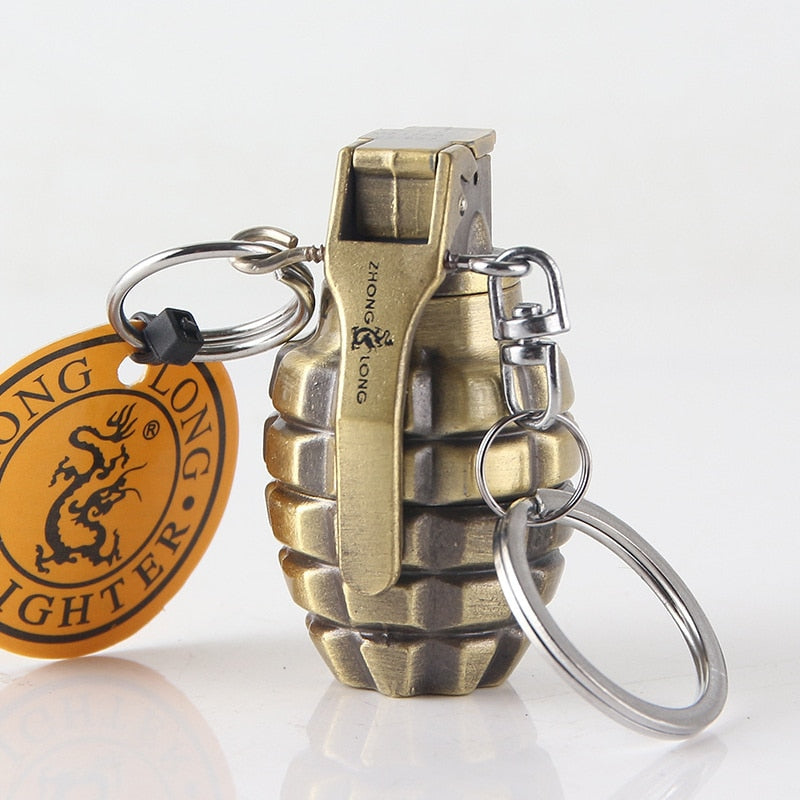 Keychain Grenade Shape Gas Lighter