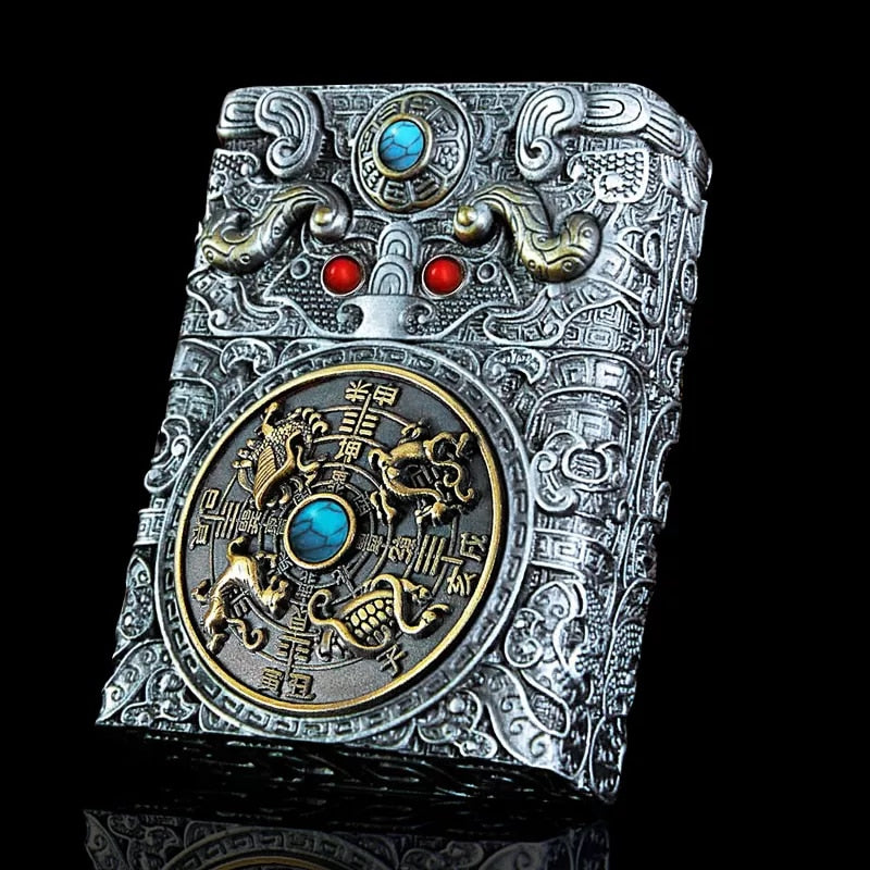 Tibetan Silver Antique Copper Lighter