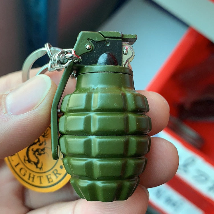 Keychain Grenade Shape Gas Lighter