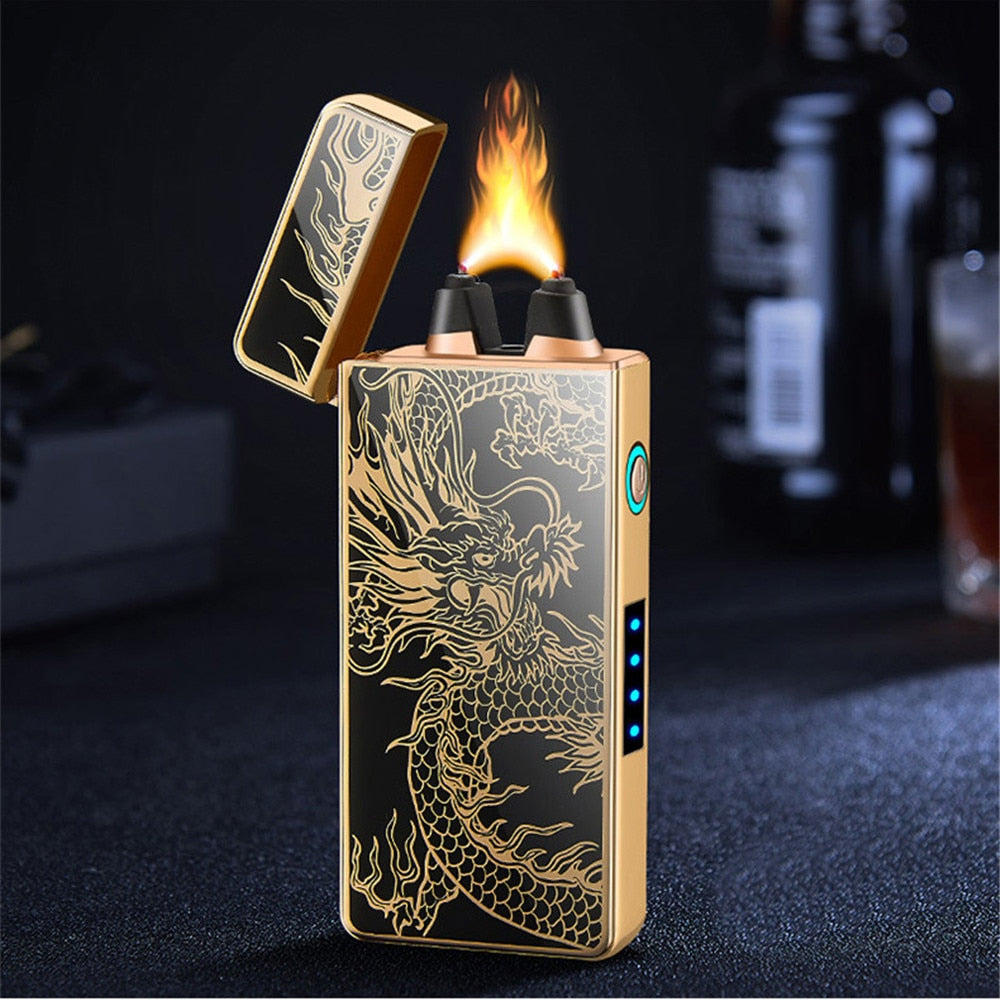 Powerful Windproof USB Lighter with Big Firepower