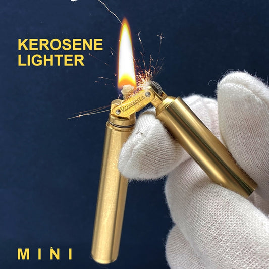 Windproof Brass Kerosene Spinning Lighter
