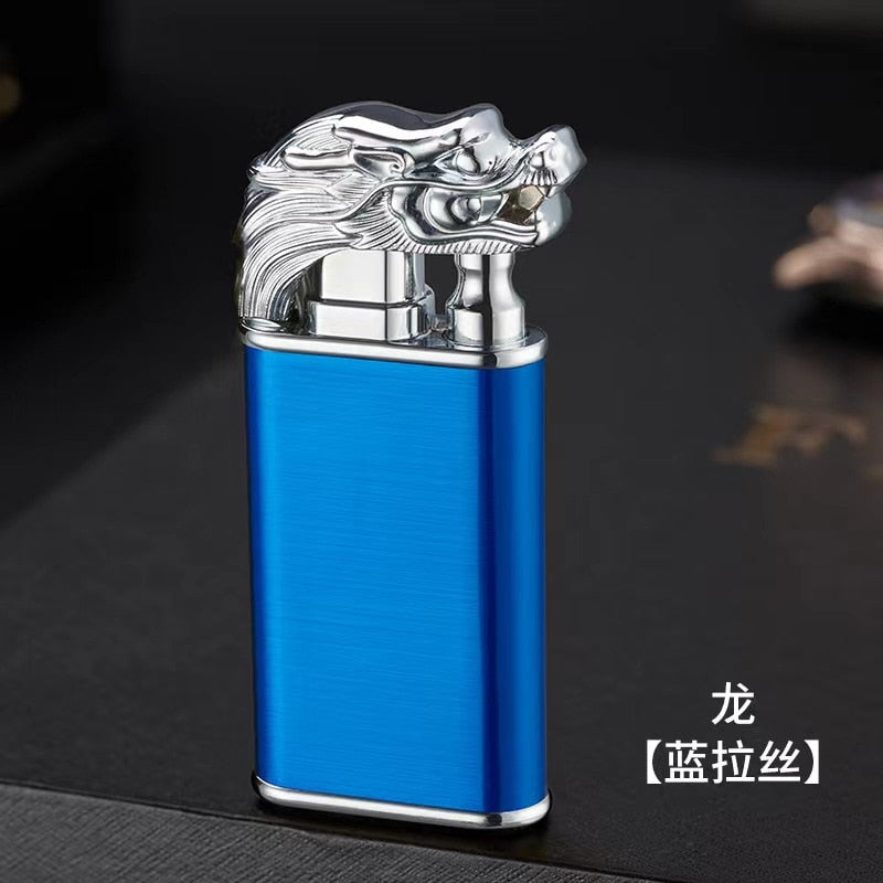 Dual Blue Flame Double Fire Dragon Lighter